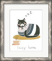 Framed 'Coffee Cats II' border=