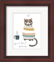 Framed 'Coffee Cats IV' border=