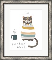 Framed 'Coffee Cats IV' border=