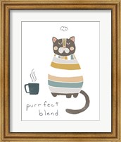 Framed 'Coffee Cats IV' border=