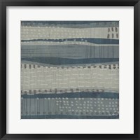 Blue Dusk Textile I Framed Print
