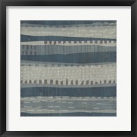 Blue Dusk Textile II Framed Print