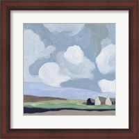 Framed 'Quiet Village I' border=