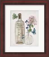 Framed 'Butterflies & Flowers I' border=