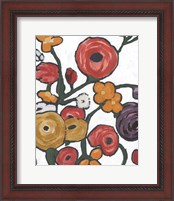 Framed 'Stretching Blooms I' border=