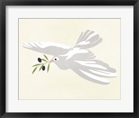 Framed Olive Branch Dove I