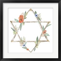 Framed 'Adorned Star I' border=