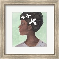 Framed 'Folk Art Portrait II' border=