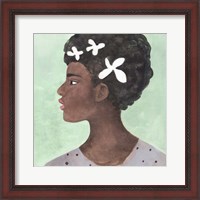 Framed 'Folk Art Portrait II' border=