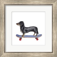 Framed 'Pups on Wheels II' border=