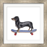 Framed 'Pups on Wheels II' border=