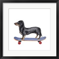 Framed 'Pups on Wheels II' border=