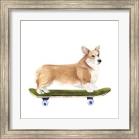 Framed 'Pups on Wheels III' border=