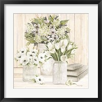 Framed Collection of White Flowers