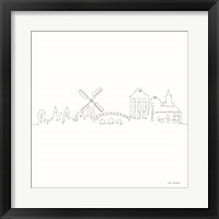 Framed 'One Line Amsterdam' border=