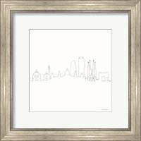 Framed 'One Line Barcelona' border=