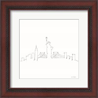 Framed 'One Line New York' border=