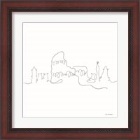 Framed 'One Line Rome' border=