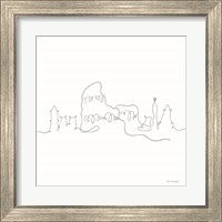 Framed 'One Line Rome' border=