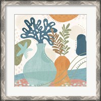 Framed 'Coastal Creations III' border=