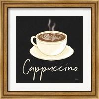 Framed 'Fresh Coffee Cappucino' border=