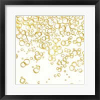 Framed 'Gold Bubbles I' border=