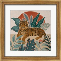 Framed 'Big Cat Beauty III' border=