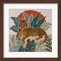 Framed 'Big Cat Beauty III' border=