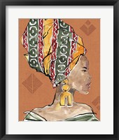 African Flair V Warm Framed Print