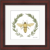 Framed 'Happy to Bee Home I Yellow' border=