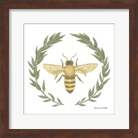 Framed 'Happy to Bee Home I Yellow' border=