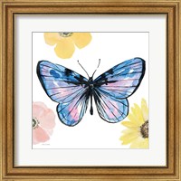 Framed 'Beautiful Butterfly IV Lavender No Words' border=