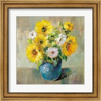 Framed 'Sunflower Still Life I' border=