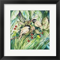 Framed Chickadees Sq