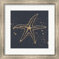Framed Gold Starfish I