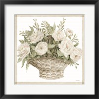 Framed Basket of Peonies