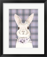 Framed Plaid Bunny Floral