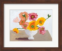 Framed Sorbet Poppies I