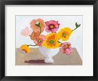 Framed Sorbet Poppies I