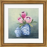 Framed 'Protea Chinoiserie II' border=