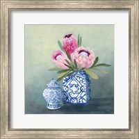 Framed 'Protea Chinoiserie II' border=