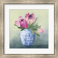 Framed 'Protea Chinoiserie I' border=