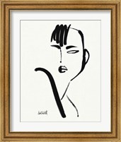 Framed 'Brush Portrait I' border=