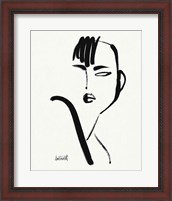 Framed 'Brush Portrait I' border=