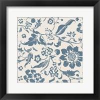 Framed 'Floral Toile II' border=