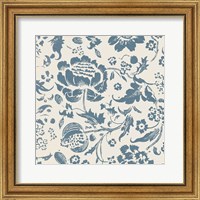 Framed 'Floral Toile I' border=