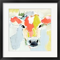 Pastel Cow I Framed Print