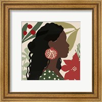 Framed 'Christmas Earring I' border=