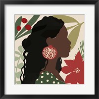 Christmas Earring I Framed Print