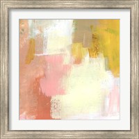 Framed 'Yellow and Blush I' border=